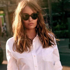 Sezane Tomboy Shirt White Size 38 US size 6